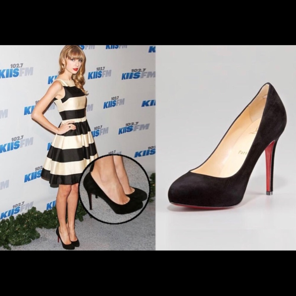 AUTHENTIC Christian Louboutin Black suede pumps 36